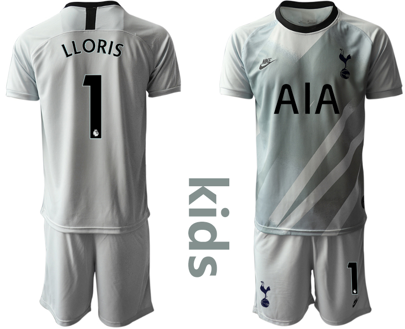Youth 2020-2021 club Tottenham grey goalkeeper #1 Soccer Jerseys->tottenham jersey->Soccer Club Jersey